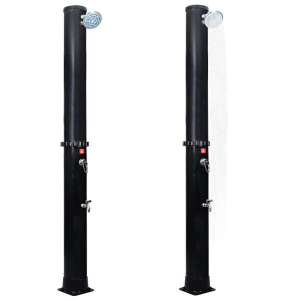 vidaXL āra solārā duša ar dušas galvu un krānu, 40 L