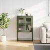 vidaXL Highboard Olive Green 68x39x107 cm Tērauds
