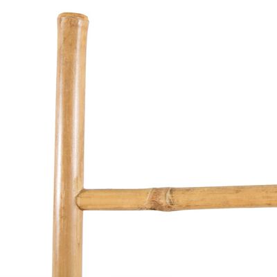 vidaXL dvieļu turētājs, 5 šķērskoki, 150 cm, bambuss