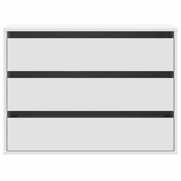 vidaXL atvilktņu skapītis, balts, 80x41x58 cm, inženierijas koks