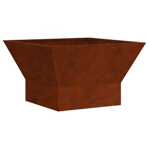 vidaXL Uguns bļoda Rūsa 60 x 60 x 35 cm Novecināts tērauds