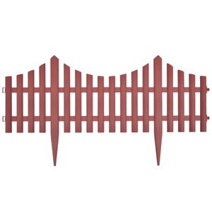 vidaXL zāliena sadalītāji, 17 gab., 10 m, brūni