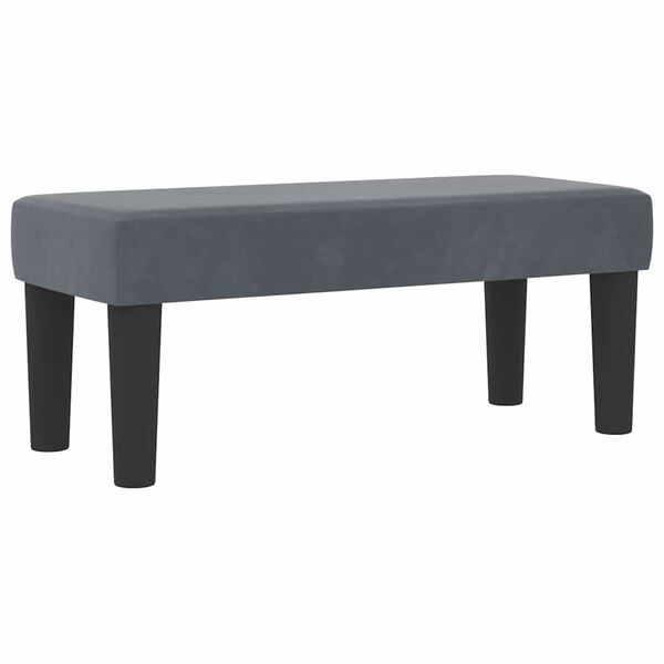 vidaXL Kastītes atsperu gulta Tum&scaron;i pelēka 80 x 200 cm Samts