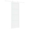 vidaXL Slīdo&scaron;ās durvis 78 x 211 cm Inženierijas koks Balts