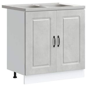 vidaXL Virtuves Skapis Kalmar Betona pelēks 80 x 46 x 81,5 cm