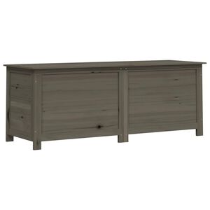 vidaXL dārza spilvenu kaste, pelēka, 150x50x56 cm, egles masīvkoks