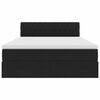 vidaXL Glabā&scaron;anas gulta ar matraci Melna 140 x 190 cm Samts