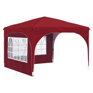 vidaXL Pop-up svinību teltis 290 x 290 x 245 cm Burgundija