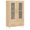 vidaXL augstais skapītis, koka krāsa, 69,5x31x115cm, inženierijas koks