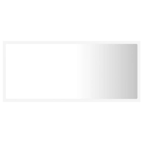 vidaXL vannasistabas spogulis, LED, balts, 90x8,5x37 cm, akrils