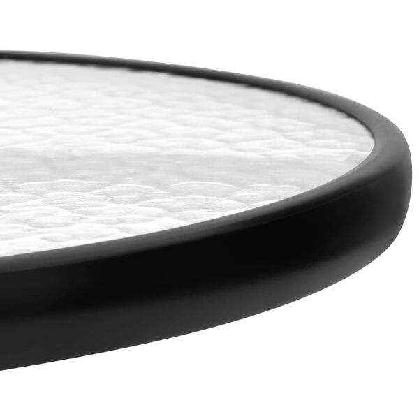 vidaXL dārza galds, &Oslash;60x70 cm, melns, tērauds