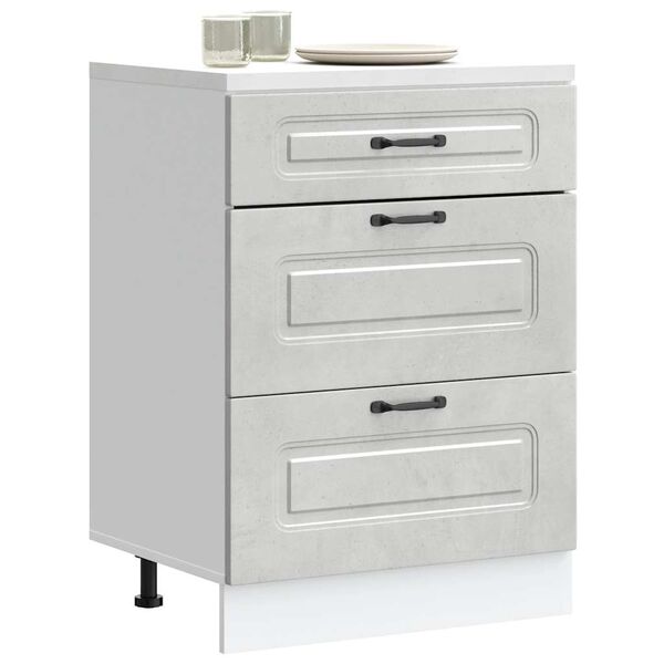 vidaXL virtuves apak&scaron;ējai skapītis, Kalmar, betona pelēks