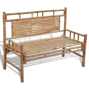 vidaXL dārza sols, 120 cm, bambuss