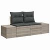 vidaXL Dārza dīvāns ar spilvenu Pelēka 184 x 62 x 69 cm poliratāns