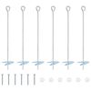 vidaXL Zemes enkurs 6 pcs Sudraba &Oslash;10 x 50 cm Cinkots metāls