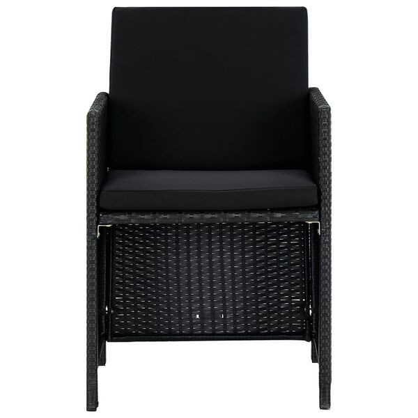 vidaXL 9-daļīgs dārza mēbeļu komplekts ar matračiem, PE rotangpalma