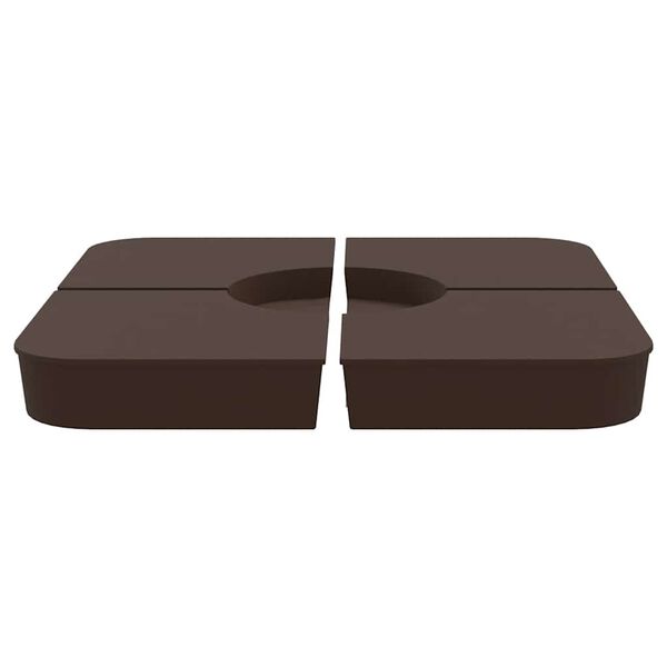 vidaXL 4 gab. saulessarga bāzes komplekts krustveida 100 kg PP