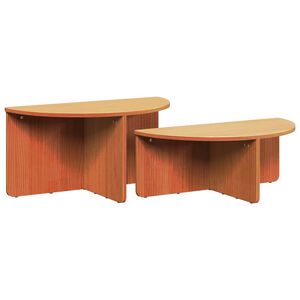vidaXL Kafijas galdiņ&scaron; 2 gab. Vaks brūns 79 x 39,5 x 40 cm