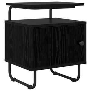 vidaXL Nakts skapītis Melns ozols 40 x 36.5 x 50 cm Inženierijas koks