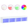 vidaXL sienas skapī&scaron;i ar LED, 2 gab., balti, 80x30x30 cm