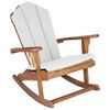 vidaXL Dārza Adirondack &scaron;ūpuļkrēsls Dabiska 100% poliesters