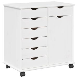 vidaXL Rito&scaron;ais skapis Balts 63,5 x 39 x 65,5 cm Cieta priede