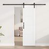 vidaXL Slīdo&scaron;ās durvis Balts 61 x 198,5 cm Ciets priedes koks
