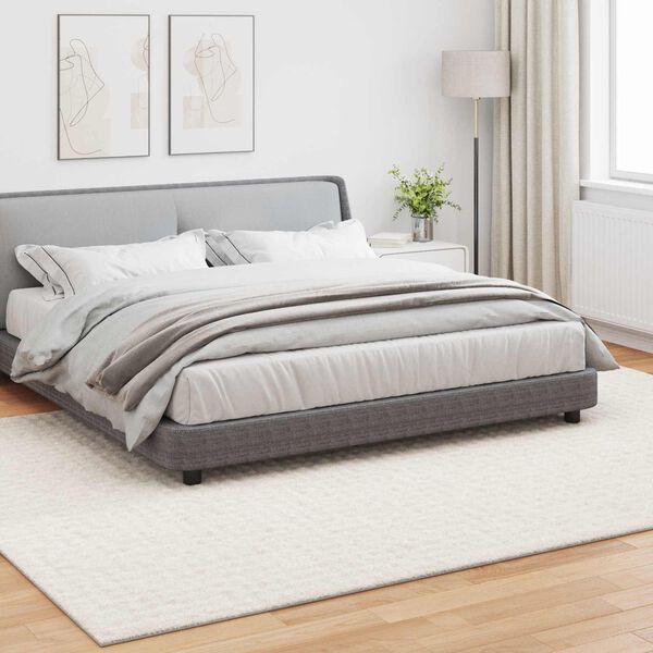 vidaXL Teritorijas paklāji HUARTE Krēmkrāsa 280 x 200 cm Poliesters