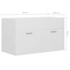 vidaXL skapītis ar iebūvētu izlietni, balts, inženierijas koks