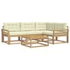 vidaXL Āra dīvānu komplekts 5 pcs Balta un krēmkrāsas 79 x 79 x 37 cm