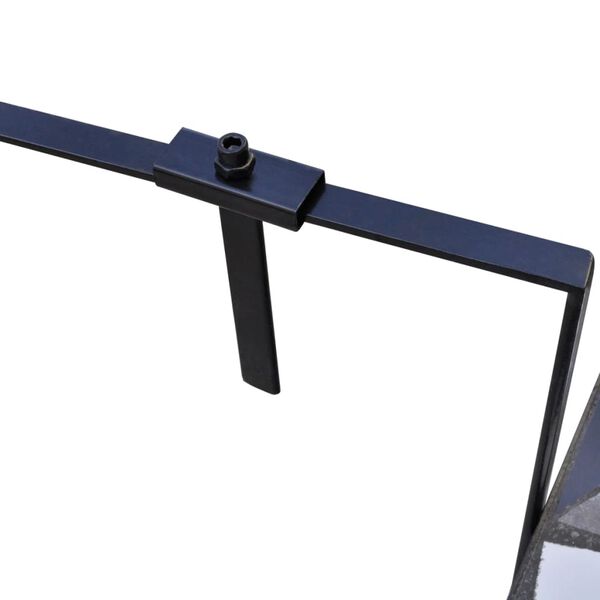 vidaXL piekarams balkona galdiņ&scaron;, melna un balta mozaīka