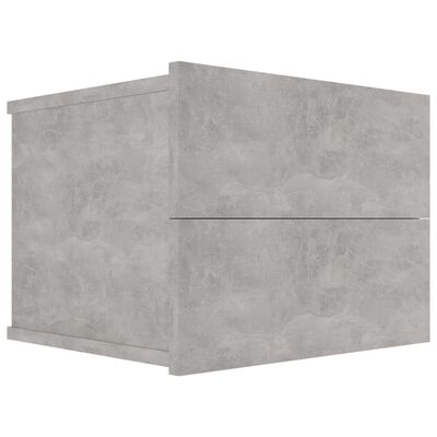 vidaXL naktsskapītis, betona pelēks, 40x30x30 cm, skaidu plāksne