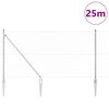 vidaXL Žoga āķis Sudraba 25 x 1 m (25 mm sieta) Tērauds