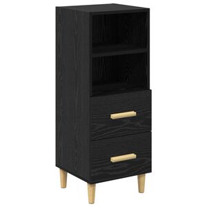 vidaXL Puse Melns ozols 34 x 34.5 x 90 cm Inženierijas koks