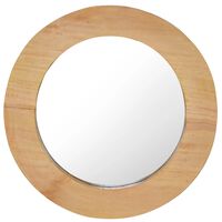 vidaXL sienas spogulis, 40 cm, apaļš, tīkkoks