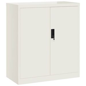 vidaXL biroja skapis, 79x40x90 cm, balts, tērauds