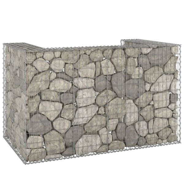 vidaXL gabions atkritumu tvertnēm, cinkots tērauds, 180x100x110 cm
