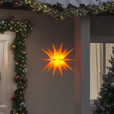 vidaXL Ziemassvētku lampa ar LED, salokāma, dzeltena, 43 cm