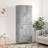 vidaXL augstais skapis, pelēks, 69,5x34x180 cm, inženierijas koks