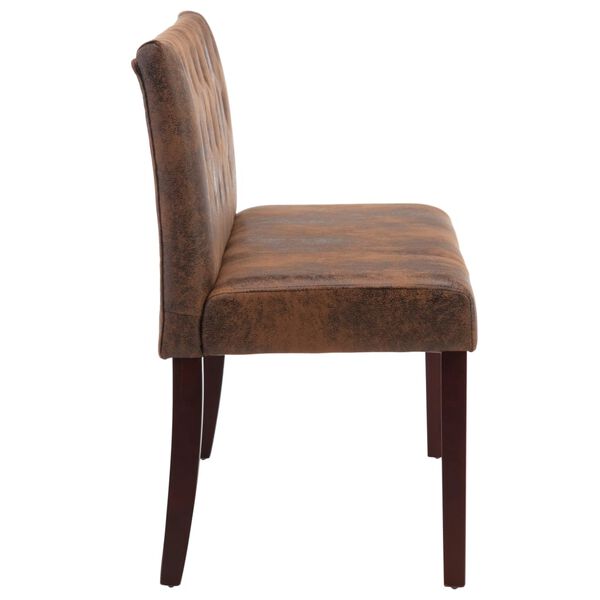 vidaXL sols, 120 cm, brūna mākslīgā zam&scaron;āda