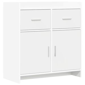vidaXL Puse Balts 75 x 36 x 80 cm Inženierijas koks