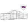 vidaXL arkveida gabiona grozi, 18 gb., 200x50x40/60 cm, cinkota dzelzs