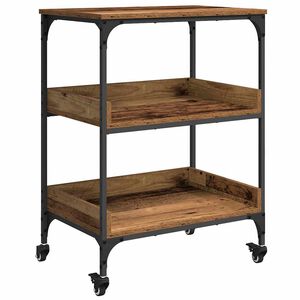 vidaXL Virtuves ratiņ&scaron; Vecs koks 60 x 41 x 80.5 cm Inženierijas koks