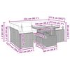 vidaXL 7-daļīgs dārza dīvāna komplekts, matrači, bē&scaron;a PE rotangpalma