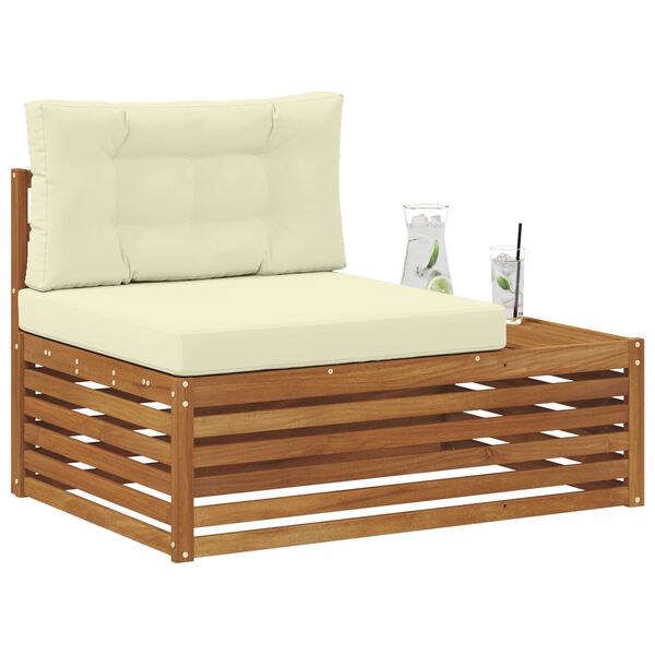 vidaXL Āra gals dīvāns Dabiska 115 x 83 x 73 cm Cietā akācijas koks