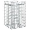vidaXL Gabions pacelta gulta 50 x 50 x 80 cm Cinkota tērauda Sudraba