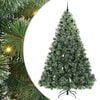 vidaXL Mākslīgā Ziemassvētku eglīte su 300 LED Zaļa 240 cm PE un PVC