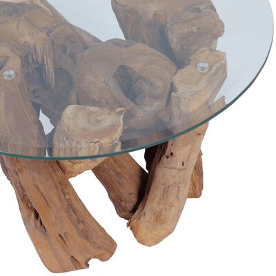 vidaXL kafijas galdiņš, 60 cm, tīkkoks