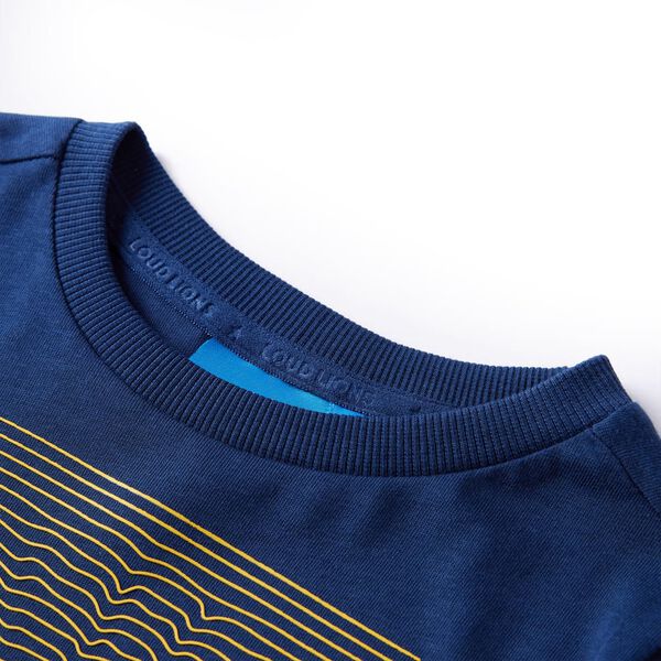 Bērnu krekls ar garām piedurknēm, tum&scaron;i zils, 140