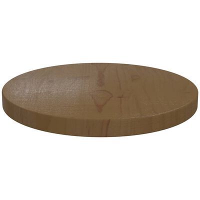 vidaXL galda virsma, brūna, Ø30x2,5 cm, priedes masīvkoks